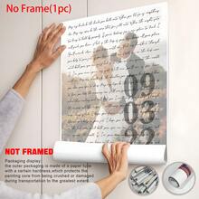 1件个性化定制婚礼首舞歌词海报，结婚纪念日礼物，送给她的第一个情人节礼物，可定制海报，墙面装饰，相框 - 彩色 - 查看 4