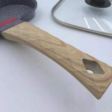 4-Cup Non-Stick Egg Pan, Multi-Purpose Breakfast Appliance With Marble Coating And Wooden Handle For Gas, Induction, Electric And Ceramic Hobs - Oil