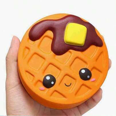 1pc Cute Waffle Shaped Squeezing Toy | Soft & Fun, Perfect For Stress Relief | Waffle Texture Toy, Squeeze To Relieve Stress, Brings Happiness & Comfort - Holiday Gift, Birthday Gift, Perfect Gift