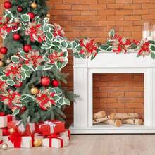 Tissting Guirnaldas Colgantes de Vacaciones 200 cm 78.74in Vine de Navidad Artificial con Bayas Rojas guirnaldas navideñas para Chimenea de Vacaciones Decoraciones de Mesa - Oro rojo - Ver 3