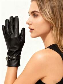 Elegant Women's High-Quality Gloves Design, Original Metal Decor Short Gloves, Suitable For Outdoor Party Gifts - A - Xem 6
