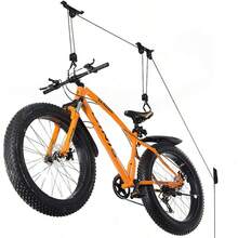 Wallmaster - Colgador de techo para bicicleta elevador de techo para bicicleta sistema de polea de bicicleta para cochera ganchos de bicicleta interiores 1 paquete - Elevadordebicicletanegra - Ver 1