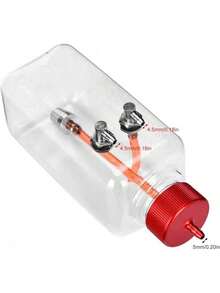 EstiloTanque de para Avión RC con Plástico Transparente, Sellado y de Alta Resistencia, Tapa de Metal Mecanizada CNC para Avión RC (300 ml (para aviones de 15 a 26 cc)) Tanque RcVersión mejorada - 300 ml (para aeronaves de 15-26 ml) - Ver 10