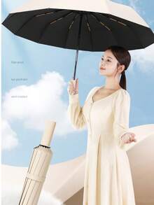 24 Ribs Fully Automatic Umbrella, Suitable For Sunny And Rainy Days, Great Gift For Friends, Family, And Girlfriends, Spring Summer Picks, Brides Maid Gifts, Room, Bedroom Decor, Bedroom Decor, Beach, Travel, For Men, For Women, Vacation,Women's Day,Travel Essentials,Wedding Favours,Y2k,Bedroom,Car Accessories Women,Kitchen Deccorcute Stuff - Multicolor - View 6