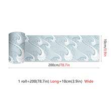 OUTANA 1 Roll 78.7 Inch Vinyl Tile Sticker Self-Adhesive PVC Wall Decal Wallpaper Floral, Wave, Animal Pattern, Removable Wall Decor For Bathroom, Dorm, Living Room, Bedroom, Kitchen, TV Background, Office, Width 10/15/20/30cm