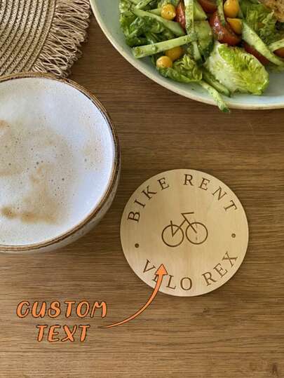 Eucalyptus Wedding Favors For Guests, Wooden Coasters And Place Cards With Personalized Engraving, Thank You Gifts In Bulk, Drink Coasters