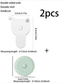 2pcs/Set Automatic Precision Body Measuring Tape, Can Measure Bust, Waist, Hip, Head Circumference, Home Use Measuring Tape - Multicolor - View 13