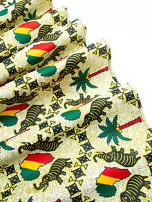 时尚非洲风情安卡拉蜡染印花长裙，女士款 - 綠色 - 查看 6