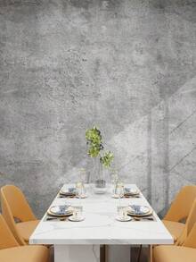 1 Cuộn Giấy Dán Tường Vân Xi Mét Xám Trắng Có Thể Tháo Rời, Giấy Dán Tường Chống Thấm Nước, Họa Tiết Vân Xi Mét Nứt, Thích Hợp Cho Phòng Khách, Nhà Bếp, Phòng Ngủ, Ký Túc Xá Trang Trí Và Làm Mới Nội Thất. - Màu Xám nhạt - Xem 4