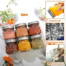 Paquete de 30 tarros Mason de 8 onzas con tapas y bandas frascos de conservas de media pinta frascos de vidrio pequeños de 1 4 cuarto de galón con 40 etiquetas gratis para mermelada encurtidos y - como en la foto - Ver 6