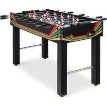 48in Competition Sized Foosball Table, Arcade Soccer Table For Home, Game Room, W/ 2 Balls, 2 Cup Holders - Black - View 1