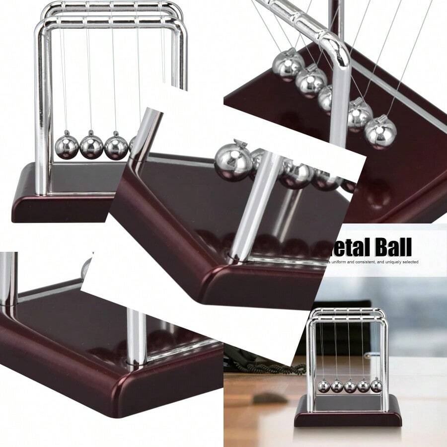 dfsgxxcEjoyous Newton's Cradle Balón de Equilibrio Bola Magnética de Metal Sólido Bola de Péndulo de Ciencia Oficina Accesorios para Escritorio para Física Profesores Decoración Fondo Rojo Vinofdga - Fondorojovino - Ver 1