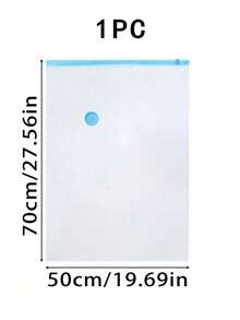 9/5/1 套装便携式旅行收纳袋，大容量压缩袋，可重复使用真空袋，可折叠收纳盒，印花行李袋，防尘/防潮/防蛀，节省空间，适用于衣物、毯子、衬衫、床上用品、卧室、衣柜、浴室、户外装备、家居收纳、返校季、旅行必备品 - 藍白色 - 查看 11