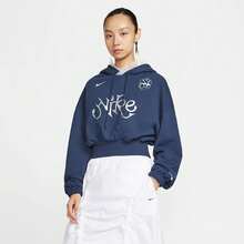 Nike Women's AS W NSW OS FLC CROP PO HDY Knit Hoodie IO0468-410