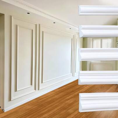 1 pieza 2m/78.74in Moldura autoadhesiva para pared, apta para pared, marco de espejo, puerta y ventana, decoración de interiores del hogar