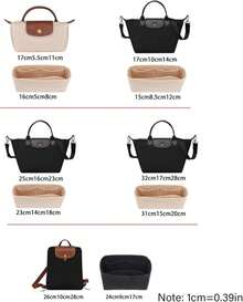 Felt Fabric Purse Organizer Insert With Multi Pockets For Shoulder Bag Handbags Practical Bag Liner Fashionable Insert - ColorA - View 2