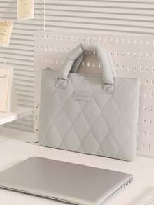 Funda para portátil minimalista de unicolor, funda protectora para tableta/dispositivo, bolsa de almacenamiento portátil, resistente al agua y a los golpes, multifuncional, con cremallera, organizador de accesorios para portátil, bolsa de útiles escolares, bolsa de transporte para portátil para trabajo/estudio - Multicolor - Ver 18