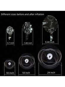 EstiloGlobos Transparentes, De Diferentes TamañOs, 50 Globos BoBo De 10 Pulgadas, 18 Pulgadas, 24 Pulgadas, Arco De Burbujas TransparentesVersióN Mejorada - 1 - Ver 4