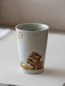 1个350毫升陶瓷可乐杯，适用于家庭聚会、毕业派对、咖啡杯、牛奶杯、水杯、漱口杯，日本热销设计 - 彩色 - 查看 7