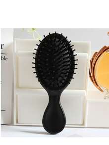 1 Set Japanese Style Mini Hair Brush, With Plastic Edged Brush/Matte Resin Handle/Rubber Bristles, Massages & Styles Hair For Normal/Long Hair, Suitable For Women's Styling/Salon/Travel/Back To School/Vacation/Daily Use, Portable Professional Hairstyling Tool, Great Gift For Valentine's Day, Mother's Day, Graduation Season - Multicolor - View 9