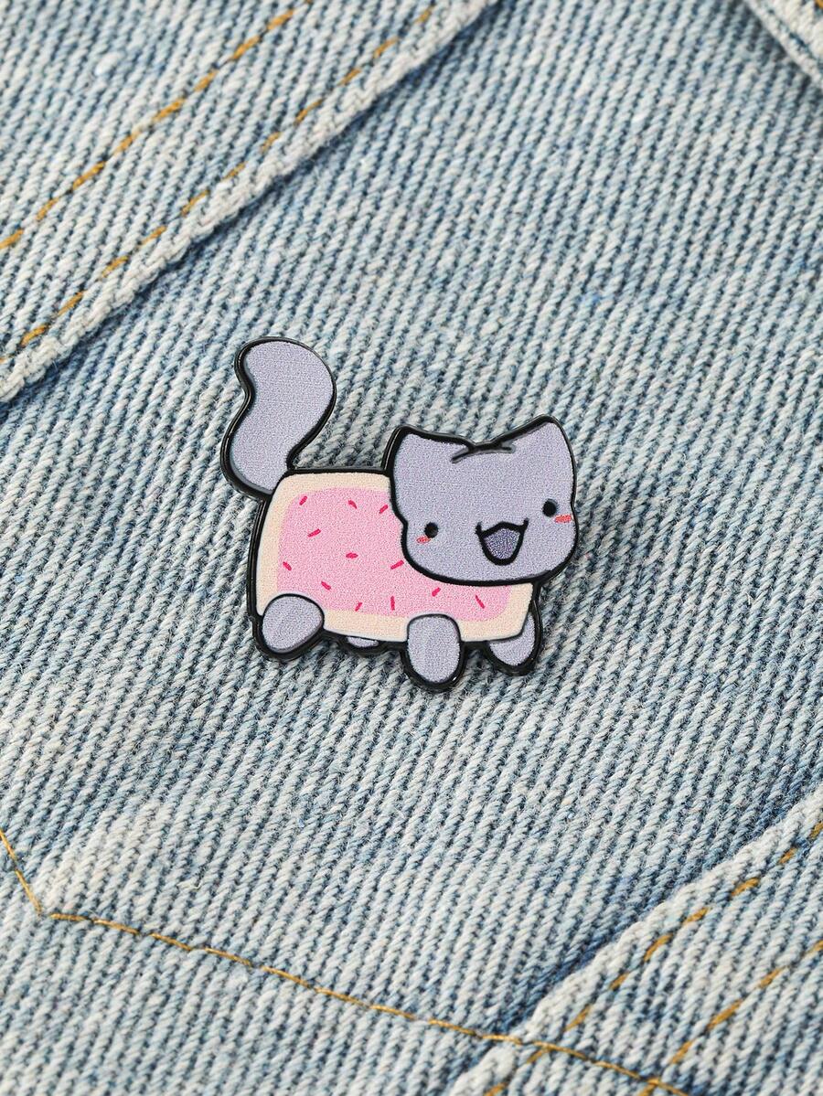 Cat Enamel Brooch Pin Fashion Decorative Brooches Ornaments Lapel Bag Badges Jewelry Gifts - Multicolor - View 1