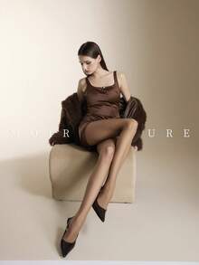 1pc Women Semi-Sheer Sexy Pantyhose, Suitable For Dates, Parties, Daily Wear - Brown - View 8