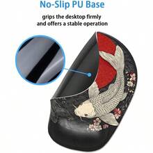 Alfombrilla de ratón ergonómica con reposamuñecas cómoda alfombrilla de gel para ratón de computadora con soporte para muñeca para laptop alfombrilla para alivio del dolor con base de PU - 33 - Ver 4