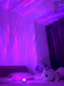 1pc Romantic Dreamy Projection Lamp, Suitable For Home, Decor, Office, Date, Party, Bedroom, Adjustable Lighting Modes, With Remote Control - Multi-color light - View 3