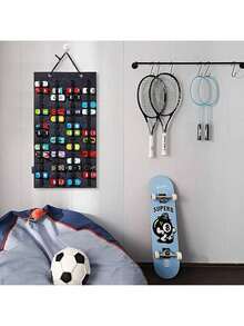 EstiloTendenciaOrganizadores De Almacenamiento Colgantes Para , Expositor Colgante De Doble Cara Tolerar Con 120 , Vitrina De Montaje En Pared Para Coches De Juguete, Camiones De Juguete (Azul)Calidad PremiumVersióN Mejorada - gris - Ver 6