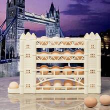 4-Tier Rolling Egg Storage Box, London Bridge Design, Fridge Organizer Expander, Fresh & Anti-Collision - Multicolor - View 10