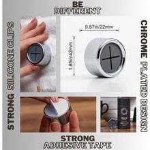 HEFA Ganchos para toallas Regalo de Navidad organización de cocina gancho para toallas de cocina accesorios de cocina Cromado Paquete de 4 - cromo - Ver 3