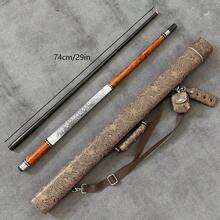 New Handcrafted Gold-Brown Cue Case, 12.5mm Tip, Includes High-Quality Carbon Fiber Billiard Cue Stick, 5-Piece Accessory Set, Meets All Needs - Mocha Brown - View 7