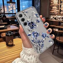 Adecuado para fundas de teléfono  Galaxy Nuevas A5, A3, A02, A34, A13, A14, A32, A24, A12, A50, A54, A70, A73, A34, A55s NOTE 10F12 M10S Impresión de graffiti de mariposa floral Funda protectora transparente de TPU de cobertura completa Diseño de moda simple Patrón de concha 2153 QC6X - Colores mixtos - Ver 7