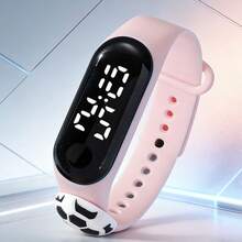 1 buc. Ceas electronic LED unisex la modă cu model de fotbal, afișează ora și data, potrivit pentru purtare zilnică, școală, sport, cadouri, vine cu 1 buc. cutie de depozitare - Multicolor - Vizualizare 10