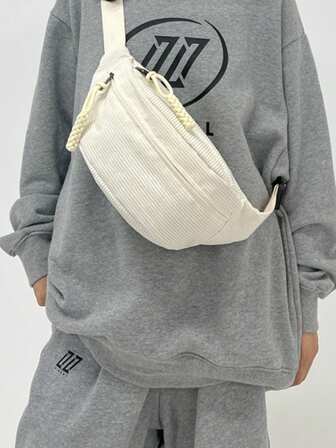 1pc Men's Nylon Chest Bag Shoulder Bag,Nylon Chest Bag With Adjustable Strap Scratch Resistant And Wear-Resistant Pouch For Passport Money ID Card Credit Card Lightweight For Commute/Commuting Gift For Husband