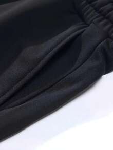 Spring/Fall    Regular Fit    Pocket  Drawstring    Halloween  Christmas - Black - View 6