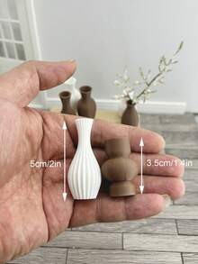 娃娃屋装饰迷你塑料花瓶模型屋家具摆件小瓶子饰品 - 彩色 - 查看 5