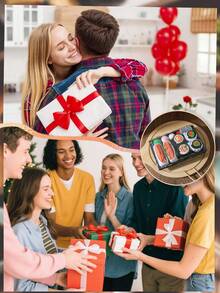 CREATOR SOCKS 三双装多色中筒袜，男女通用，情侣款，柔软寿司图案，创意美食灵感设计，舒适百搭，适合生日、情人节、复活节、约会、家庭聚会、派对、节日等场合。 - 彩色 - 查看 6