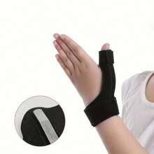 1pc Adjustable Thumb Splint, Suitable For Left And Right Hand Trigger Thumb Support - Black - View 5