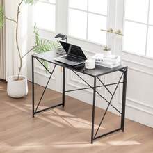 Home Office Desks - Black + Medium Density Fiberboard - View 4