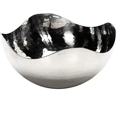 Hosley Set of 4 Silver Finish Metal Bowl 5.75 Inch Diameter Ideal for Potpourri LED Candles Weddings Special Events Center Pieces Craft. Use Decor to Coordinate O3