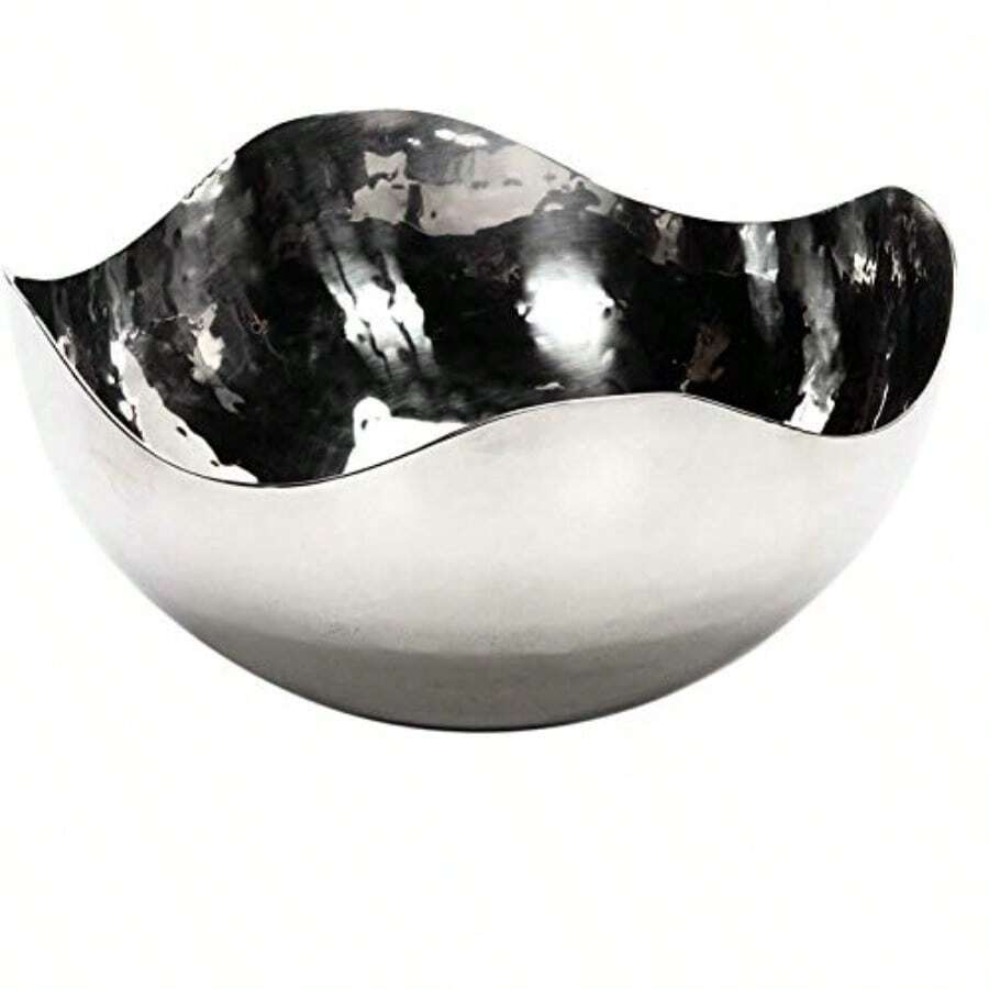 Hosley Set of 4 Silver Finish Metal Bowl 5.75 Inch Diameter Ideal for Potpourri LED Candles Weddings Special Events Center Pieces Craft. Use Decor to Coordinate O3 - Plateado - Ver 1