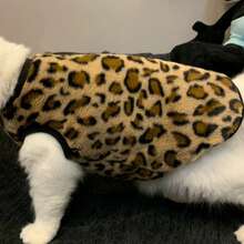 1 Peça Roupa para Gato, Pele Sintética de Coelho, Fleece de Apenas um Lado, Adequado para Gatos no Outono/Inverno, Quente, Anti-Frio, Anti-Congelamento, Anti-Queda de Pelos, Colete Sem Mangas para Animais de Estimação - Castanho - Visão 2