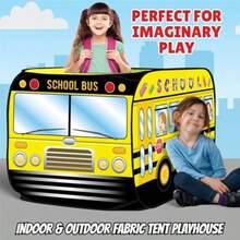 Liberty Imports Pop Up Play Tent Foldable Indoor Outdoor Playhouse for Toddlers Boys and Girls School Bus - como en la foto - Ver 3