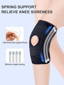 Băng bảo vệ đầu gối cải tiến của Nhật Bản - Đai nén đầu gối tăng cường, thế hệ thứ 4 hỗ trợ đầu gối với độ ổn định, thoáng khí và khả năng điều chỉnh, phù hợp với hầu hết các môn thể thao, cũng là món quà lý tưởng cho các dịp lễ hoặc sinh nhật. Hãy nhớ gập chân khi đeo. - Nhiều màu - Xem 2