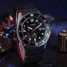 CASIO MDV-106-1A Men's Dive Watch, 44mm Black Dial, 200M Water Resistant, Stainless Steel Bezel, Resin Strap Quartz Wristwatch - one-size - View 11