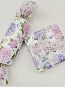 10/20/40张粉色绣球花图案薄纸 - 20x14英寸蜡纸礼品包装纸，适用于婚礼、情人节、生日、花束、派对礼物、婚礼文具、装饰纸，质地光滑 - 彩色 - 查看 4