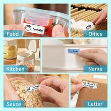 PRINHSJI Mini Impressora Térmica de Etiquetas, Impressora de Etiquetas Portátil Sem Fio, Adequada para Etiquetas, Vestuário, Joias, Varejo, Presentes, Feriados e Indústria Alimentícia, Inclui 1 Rolo de Papel de Etiqueta de 40*20mm - Multicolorido - Visão 8