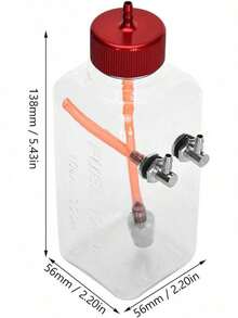 EstiloTanque de para Avión RC con Plástico Transparente, Sellado y de Alta Resistencia, Tapa de Metal Mecanizada CNC para Avión RC (300 ml (para aviones de 15 a 26 cc)) Tanque RcVersión mejorada - 300 ml (para aeronaves de 15-26 ml) - Ver 8