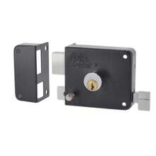 Cerradura de Sobreponer Insta Fácil Negra Izquierda 13691 Adir | Instalación Rápida - Gris Oscuro - Ver 2